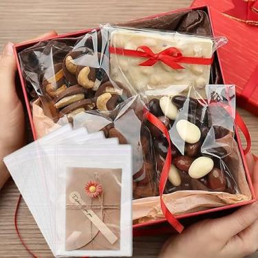 Imagem de Pacote com 50 sacos transparentes que podem ser fechados – sacos autoseláveis de 13 cm × 18 cm para impressões 5 × 7, fotos, envelopes