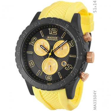 Imagem de Relógio Magnum Masculino Cronógrafo Amarelo Ma33504y