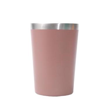 Imagem de Garrafa TéRmica PortáTil，Copo Cafe Termico Copo TéRmico 360ml com Tampa MantéM Bebidas Geladas e Quentes Não Vaza Aço Inox(Nude)