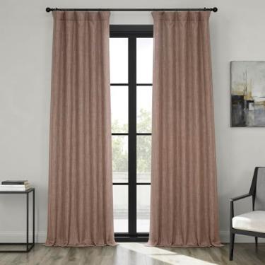 Imagem de HPD Half Price Drapes - Cortinas de linho sintético para sala de estar (1 painel) - 137 cm L x 213 cm C - Cortinas texturizadas para quarto de 213 cm de comprimento - Cortinas para decoração de casa