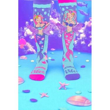 Imagem de Meias 3D Infantil Maluca Divertida Personagens oi - NoBrand, Sereia