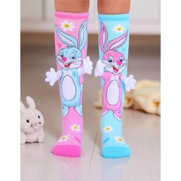 Imagem de Meias 3D Infantil Maluca Divertida Personagens oi - NoBrand, Coelho Mã