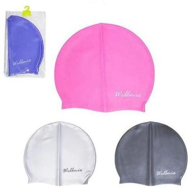 Imagem de Touca De Natacao De Silicone Adulto Tamanho Unico Colors No Estojo - W