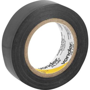 Imagem de Fita Isolante Preta Vonder Plus 19 Mm X 5 M Antichama Para Isolar Fios