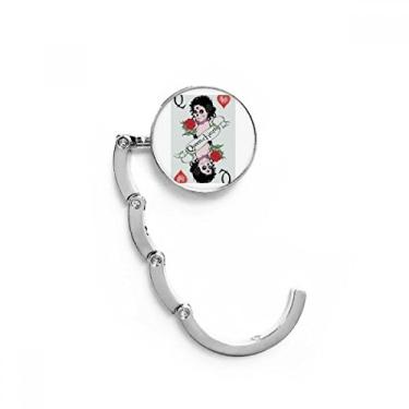 Imagem de Baralho de cartas Q Illustration Padrão Gancho de mesa Extensão de fecho decorativo Dobrável Cabide