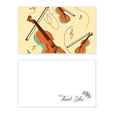 Imagem de Violino Instrumentos Musicais Padrão Cartão de Agradecimento Aniversário Aniversário Recebimento Casamento