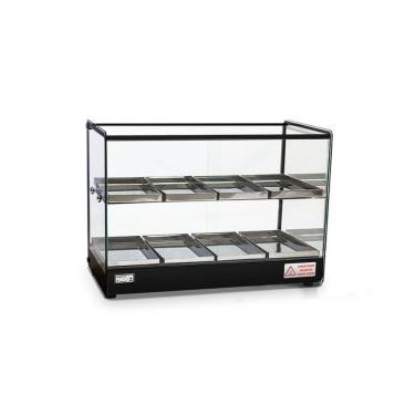Imagem de Estufa Vitrine Quadrada Dupla Salgados 8 Bandejas EVR Titã