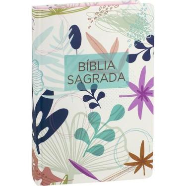 Imagem de Bíblia Sagrada Almeida Revista E Atualizada - Capa Flores I + Marca Pá