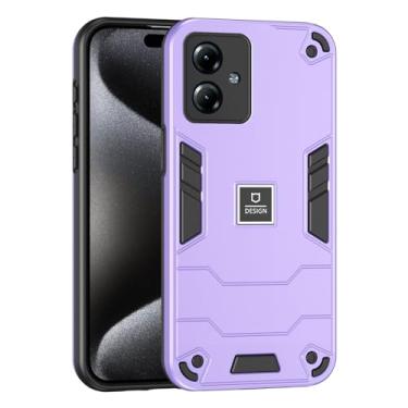 Imagem de Kukoufey Capa de celular compatível com Motorola Moto G14 4G, compatível com Motorola Moto G14 2023 XT2341-2 XT2341-3 XT2341-4 Capa protetora de camada dupla TPU + PC 2 em 1 roxa