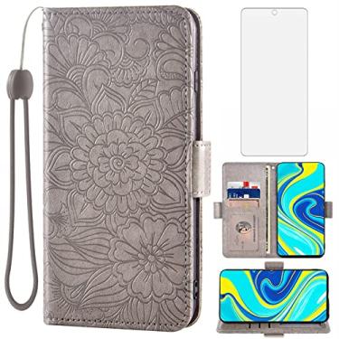 Imagem de Capa carteira compatível com Xiaomi Redmi Note 9 Pro/Note 9s/Note9 Pro Max/Poco M2 Pro e protetor de tela de vidro temperado com suporte para cartão para Redme Note9S Note9Pro 4G feminino masculino