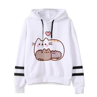 Imagem de Blusa De Frio Moletom Feminino Bolso Canguru Familia Gatinho-Feminino