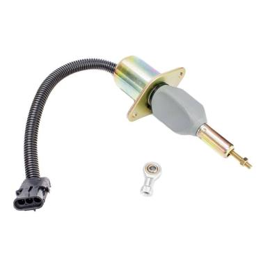 Imagem de Válvula Solenoide De Parada Motor Cummins Trator MF38 CNH TC5090 12V Cambão 3 Pinos - GAUSS - GS22029