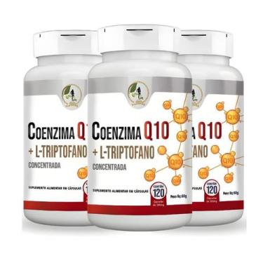 Imagem de KIT C/3 Coenzima Q10 + L-triptofano Concentrada - 120 Cáps - Fits Life