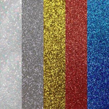 Imagem de Placa em EVA com Glíter 48X40CM 2MM - 5 Cores Sortidas (pacote com 10)