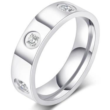 Imagem de AmorArtSky Anel de amor anéis de prata de ouro 18k: anel de amizade com design de parafuso incrustado zircônia cúbica aço inoxidável alianças de compromisso de casamento joias dia das mães presentes de aniversário para mulheres, tamanho 6-10, 6 7 8 9 10, Metal, Zircônia cúbica