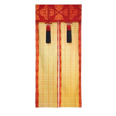 Imagem de Cortina de porta estilo japonês Noren com uma imagem da persiana japonesa Misu Sudare impressa nela (padrão 1)