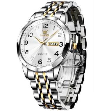 Imagem de Relógio OLEVS Unissex com Mostrador Grande - Design Luxuoso em Aço Ino