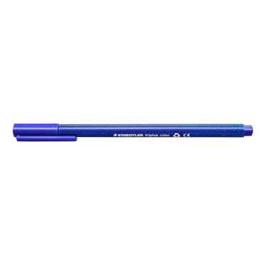 Imagem de STAEDTLER Canetas 323 Triplus Color Fibre-Tip 1,0 mm, azul, pacote com 10