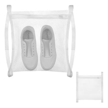 Imagem de Piriuuo Bolsa para secadora de sapatos, bolsa reutilizável para lavagem e secagem, bolsa de roupa de malha, sacos grandes de malha de favo de mel com zíper e alça para lavadora e secadora, roupas, 43