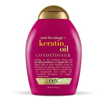 Imagem de Ogx Anti-Quebra + Óleo de Queratina Fortificando condicionador anti-frizz para cabelo danificado & extremidades divididas, com proteínas de queratina