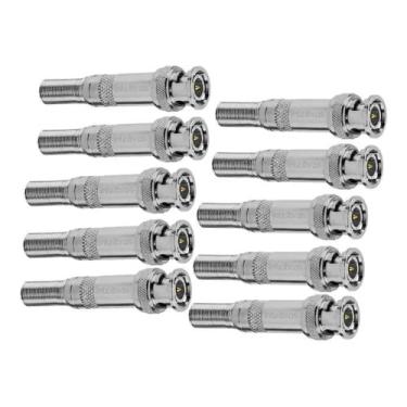Imagem de Kit 10 Conectores bnc com mola Intelbras Conex 1000 Sistema de Cameras cftv