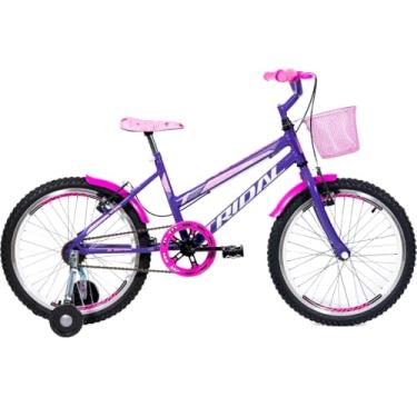 Imagem de Bicicleta Infantil Aro 20 Tridal Feminina com Roda Lateral (Lilás)