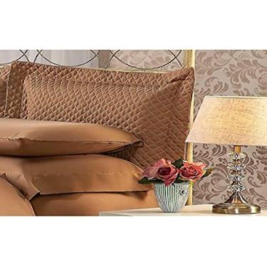 Imagem de Fronha Matelasse Soft Touch 50x90 Café com Abas