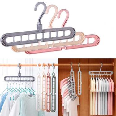 Imagem de Cabide Organizador Multifuncional Retrátil 360º Guarda Roupa Armário K