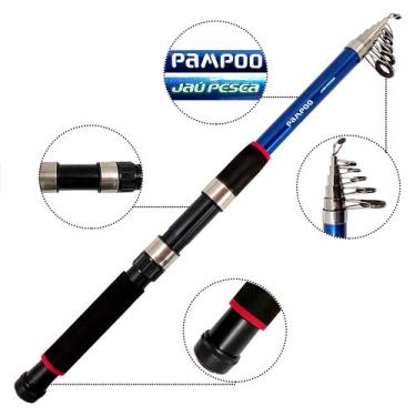Imagem de Vara Telescópica JP Para Molinete Pampoo - Jaú Pesca, 3,60, Azul