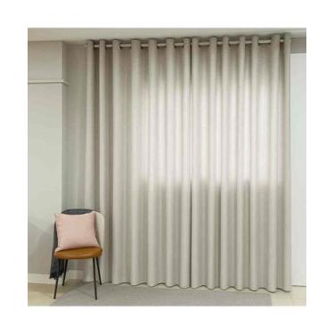 Imagem de Cortina Rustica 4,20M X 2,50M Lugo - Bella Janela, 4,20m x 2,50m, Bege