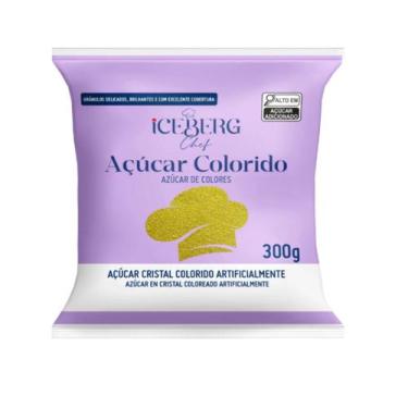 Imagem de Açúcar Colorido Dourado ou Prateado 300g Confeitaria Fina Iceberg, Pra
