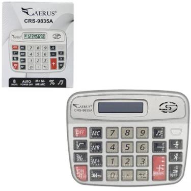 Imagem de Calculadora eletronica 8 digitos com som a pilha 15x12cm - MOHNISH
