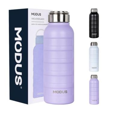 Imagem de Garrafa Térmica - 1000ml, Parede Dupla de Isolamento 24horas Gelado, Tampa Rosca De Segurança, Anti Vazamento, BPA Free (Roxo)