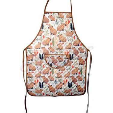 Imagem de Avental de Cozinha Estampado com Plástico - Tema Capivara - Arte & Tea