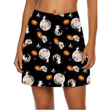 Imagem de Sport Skort Ekouaer Golf para mulheres de cintura alta Multi Orange XS