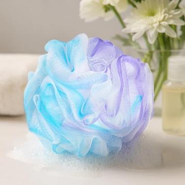 Imagem de Esponja de bucha de chuveiro, esfregão de banho de 75 g para o corpo, esponja esfoliante corporal de pufe para mulheres e homens