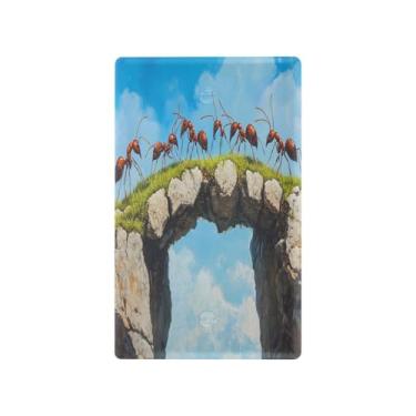 Imagem de Blueangle Placa de parede decorativa de capa em branco, tamanho padrão, formigas de 1 gangue em uma ponte, capa de interruptor para quarto de escritório em casa, 4,53 x 2,76 polegadas (51)