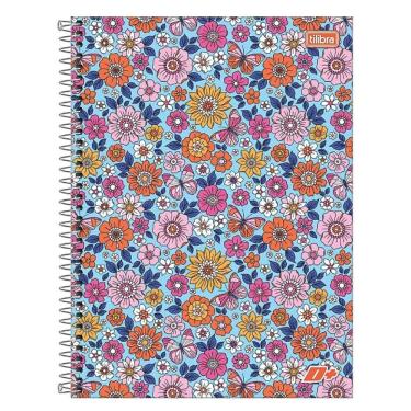 Imagem de Caderno Espiral Universitário Capa Dura 10 Matérias 200f D+ Feminino Tilibra Estampa 12