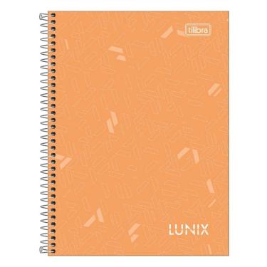 Imagem de Caderno Espiral Universitário Capa Dura A4 10 Matérias 160 Folhas Lunix Tilibra Laranja
