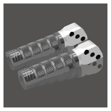 Imagem de Anti-derrapante Pedais de apoio para os pés do passageiro traseiro, para z750 z900 rs z800 z650 zx6r 10r zx25r ninja650/400 versys650/1000 er6n(Gray)