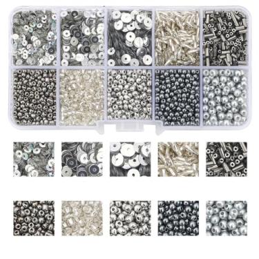 Imagem de Kit sortido de contas de tamanho misto de 10 formas para fazer pulseiras, suprimentos de joias, faça você mesmo, colar, brinco, criação de presente criativo