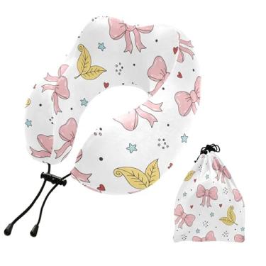 Imagem de Burbuja Almofada de pescoço para viagem, almofada de espuma viscoelástica para dormir, suporte de cabeça de carro de avião, lavável na máquina e portátil