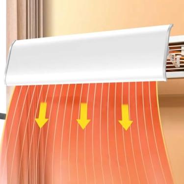 Imagem de Defletor de ar ajustável para condicionadores de ar centrais - regulador de direção do vento, evita o fluxo de ar direto, perfeito para conforto doméstico e eficiência energética