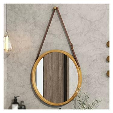 Imagem de Espelho de toucador espelho de banheiro circular montado na parede quarto espelho de maquiagem lavatório banheiro pequeno espelho de maquiagem simples espelho de maquiagem espelho de maquiagem (002, S