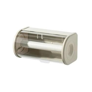 Imagem de Suporte de rolo de papel de cozinha, caixa de armazenamento de lenços, suporte de rolo de cozinha, embaixo do armário, suporte de papel montado na parede para casa, cozinha, banheiro, suporte de rolo