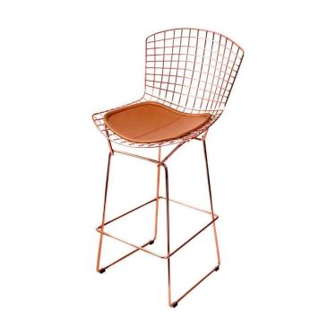 Imagem de Banqueta Bertoia Cobre D70 Com Assento Cobre