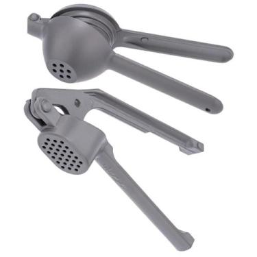 Imagem de Kit Espremedor de Alho e Limão Cinza Weck