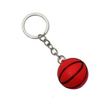 Imagem de Pingente de PVC com porta-chaves Mini Basketball para fãs de basquete