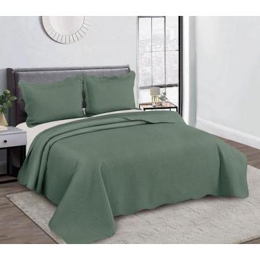 Imagem de Cobre Leito Colcha Casal Padrão Dupla Face com Toque Macio 200 Fios Ul