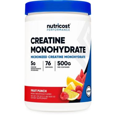 Imagem de Creatina monohidratada em pó Nutricost Fruit Punch 500g-Unissex